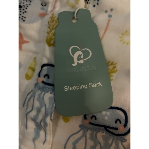 2 Tado Muslin Sleep Sack Large Up To 35” Cotton Sea Creatures & Party Animals - Picture 4 of 7